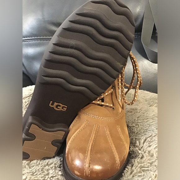 UGG Brown Lace-Up Boots - Picture 6 of 7